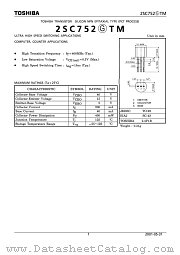 2SC752 datasheet pdf TOSHIBA