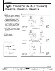 DTB123YS datasheet pdf ROHM