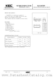 KIA2078 datasheet pdf Korea Electronics (KEC)