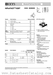 IXGN200N60B datasheet pdf IXYS Corporation