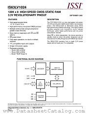 IS63LV1024-8JI datasheet pdf Integrated Silicon Solution Inc