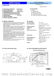 XC9213B103VRL datasheet pdf Torex Semiconductor