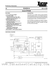 X24C01AS8 datasheet pdf Xicor