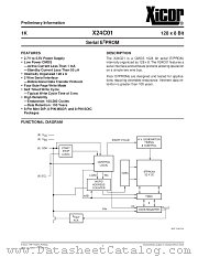 X24C01P-2.7 datasheet pdf Xicor