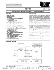 X25F128PE datasheet pdf Xicor