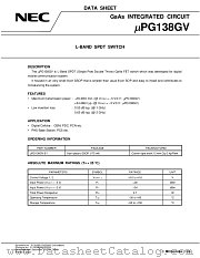 UPG138GV datasheet pdf NEC