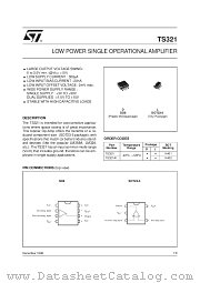 TS321I datasheet pdf ST Microelectronics