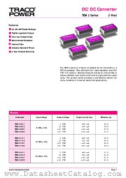 TEM2-0522 datasheet pdf Traco Electronic AG