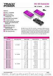 TEN10-4810 datasheet pdf Traco Electronic AG
