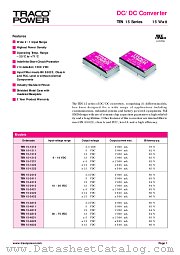 TEN15-1221 datasheet pdf Traco Electronic AG