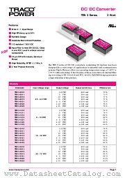 TEN3-1211 datasheet pdf Traco Electronic AG