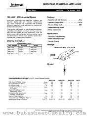 RHRU7560 datasheet pdf Intersil