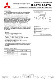 RA07H4047M datasheet pdf Mitsubishi Electric Corporation