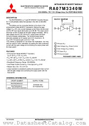 RA07M3340M datasheet pdf Mitsubishi Electric Corporation