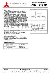 RA30H0608M-E01 datasheet pdf Mitsubishi Electric Corporation