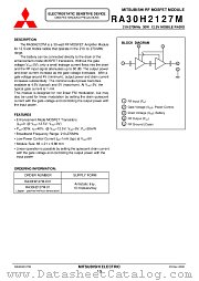 RA30H2127M-E01 datasheet pdf Mitsubishi Electric Corporation