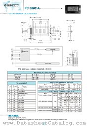 PC0802 datasheet pdf Powertip Technology