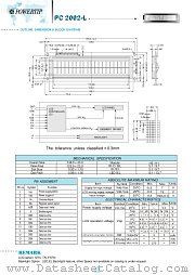 PC2002-L datasheet pdf Powertip Technology