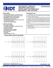 IDTQS34XR245 datasheet pdf IDT
