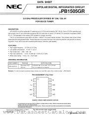 UPB1505 datasheet pdf NEC