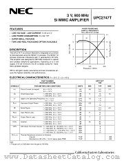 UPC2747 datasheet pdf NEC