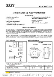WS57C191C-25J datasheet pdf ST Microelectronics