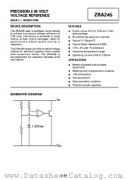 ZRA245F01 datasheet pdf Zetex Semiconductors
