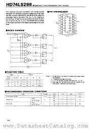 74LS298 datasheet pdf Hitachi Semiconductor
