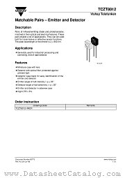 TCZT8012 datasheet pdf Vishay