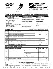 APT15DS60 datasheet pdf Advanced Power Technology