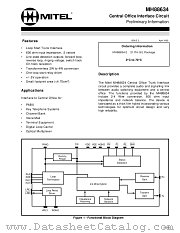 MH88634-2 datasheet pdf Mitel Semiconductor