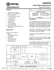 MH88634BV-4 datasheet pdf Mitel Semiconductor