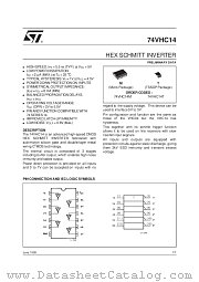 74VHC14T datasheet pdf ST Microelectronics