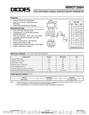 MMDT3904-7 datasheet pdf Diodes