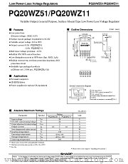 PQ20WZ11 datasheet pdf SHARP