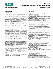 ES6603 datasheet pdf ESS Technology