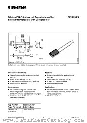 SFH225 datasheet pdf Siemens