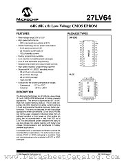 27LV64 datasheet pdf Microchip