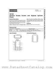 74F192PC datasheet pdf Fairchild Semiconductor