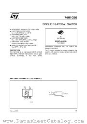 74H1G66S datasheet pdf ST Microelectronics