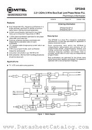 SP5848QP1T datasheet pdf Mitel Semiconductor
