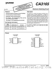 CA3165 datasheet pdf Intersil