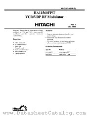 HA11560T datasheet pdf Hitachi Semiconductor