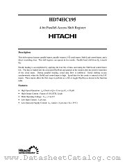 HD74HC195 datasheet pdf Hitachi Semiconductor
