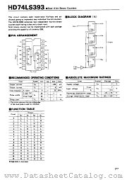HD74LS393FP(SMD) datasheet pdf Hitachi Semiconductor