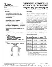 CD74HCT423M datasheet pdf Texas Instruments