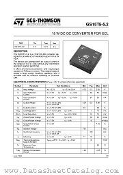 GS15T5-52 datasheet pdf ST Microelectronics