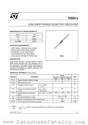 1N581X datasheet pdf ST Microelectronics