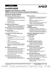 AM29DL800BT90FEB datasheet pdf Advanced Micro Devices