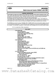 AK4586 datasheet pdf Asahi Kasei Microsystems
